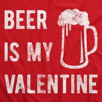 Мъжки бира е моята тениска за Свети Валентин Смешно пиене Любов саркастичен тройник - графични тийнейджъри