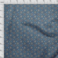 OneOone Cotton Poplin Blue Fabric Asian Suzani Craft Projects Decor Fabric Отпечатани от двора широк