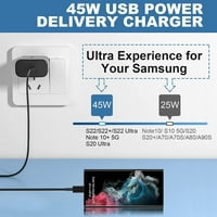 Супер бързо зареждане 45W PD тапа за зарядно за стена с USB C кабел за Asus Zenfone Zoom Ze553kl Super Fast Charger Stall Charger