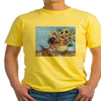 Cafepress - слънчогледи и сива тениска с котеш - лека тениска - CP