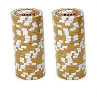 Yin Yang 14g Poker Chips, $ 10, Clay с голямо тегло глинен композит, 50-опаковки