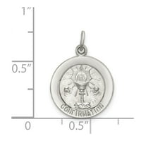Бели стерлингов сребърен чар за висулка тематичен медал за потвърждение
