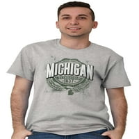 Michigan Mi Student Campus Pride Мъжки графични тениски тийнейджъри Brisco Brands 4x