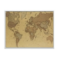 Дизайнарт' карта на древния свят ' винтидж рамка платно стена арт принт