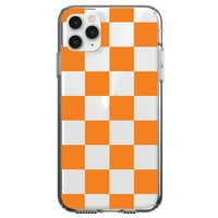 DistrentInk Clear Shockprouf Hybrid Case за iPhone Pro Ma - TPU броня, акрилен гръб, протектор на екрана с закалено стъкло - тенеси за чековище - оранжев, прозрачен