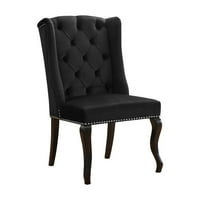 Meridian Furniture Inc Suri Tufted Dining Side Side Side с облицовка на ноктите - Комплект от 2