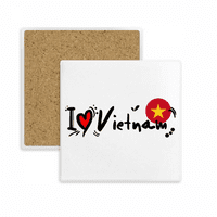 Любов Виетнам дума флаг любов сърце илюстрация квадратна каботаница чаша халба подплата изолация на изолационния камък