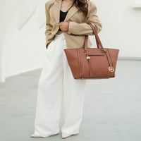 Колекция Alexandra Vegan Leather Womens Tote Bag от Mia K с портфейл -